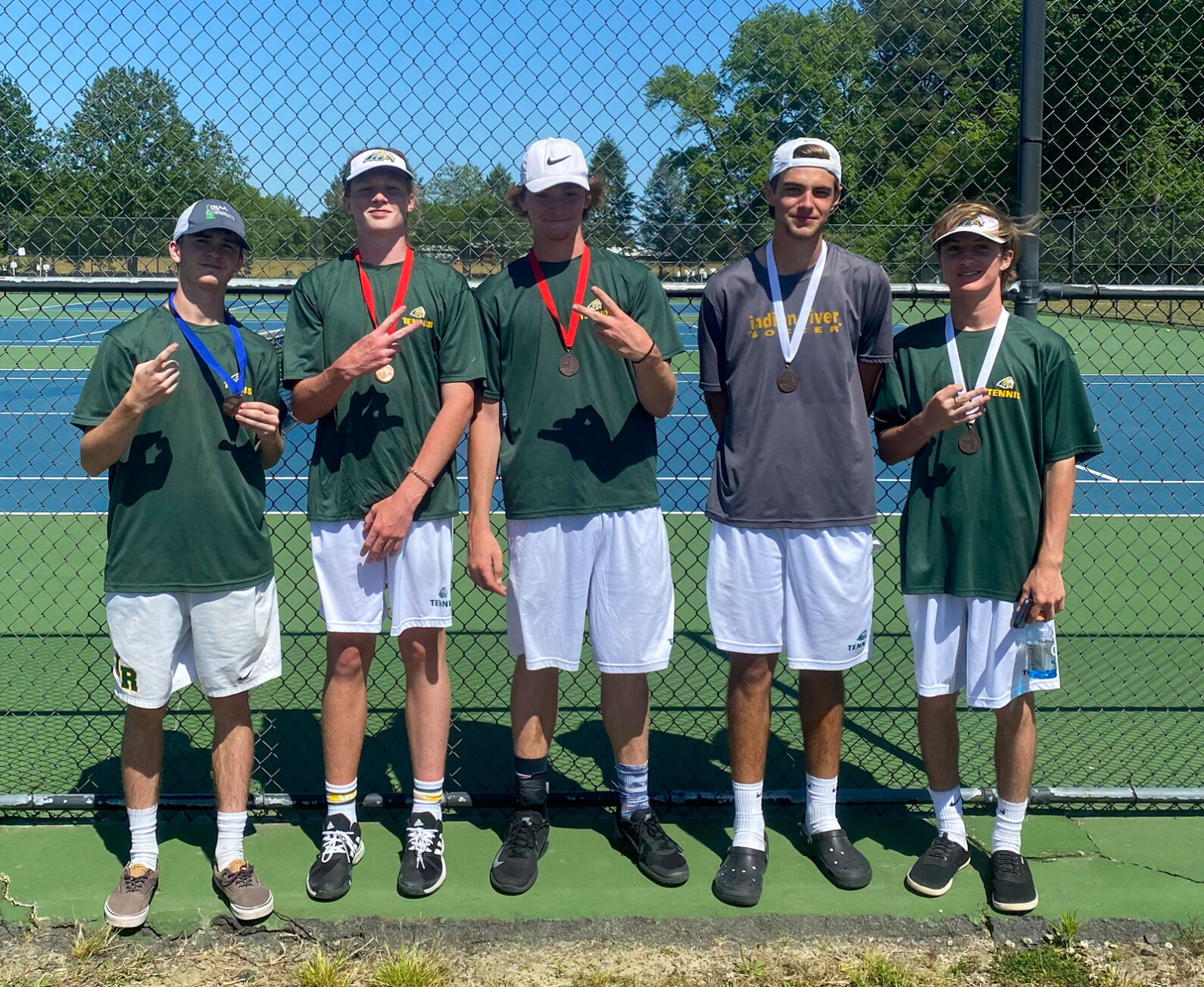 IRHS boys' tennis conference medalists
